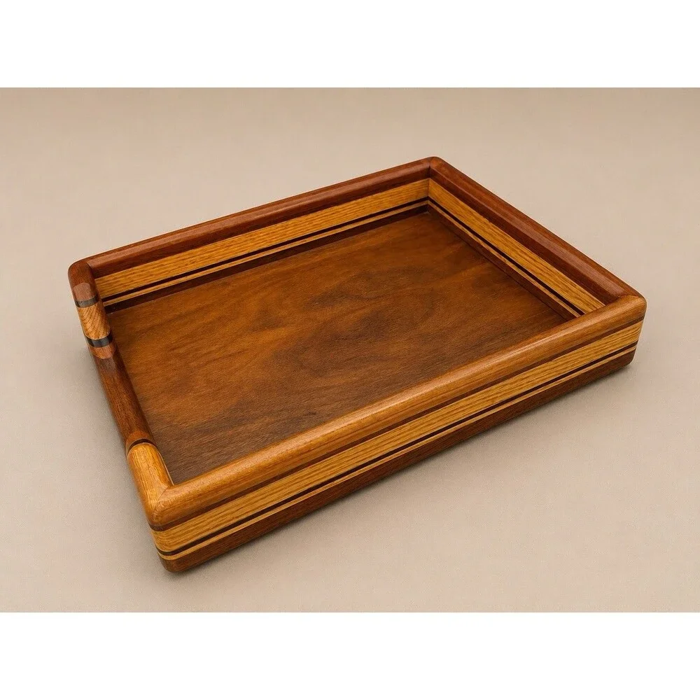 Danish Modern Paper Tray & Letter Organizer in Teak, Maple & Walnut